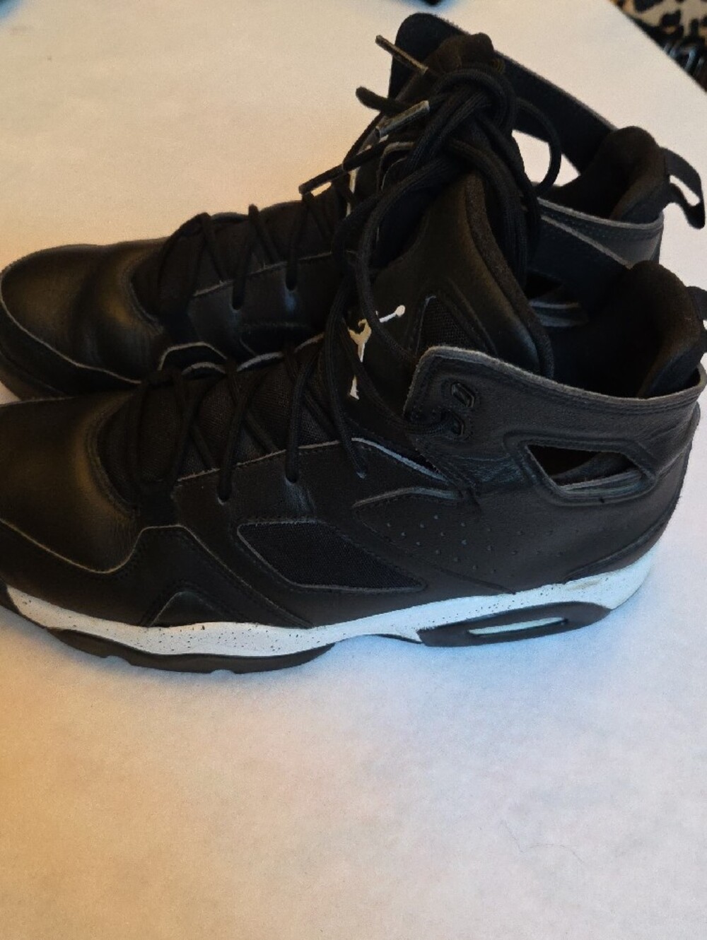 NIKE AIR JORDAN - FLIGHT CLUB 91 - Black and White - High-Top. - Picture 4 of 6